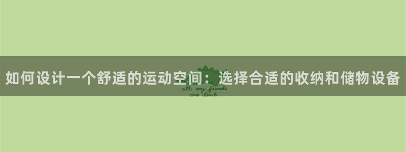 凯捷体育集团：如何设计一个舒适的运动空间：选择合适的收纳和储