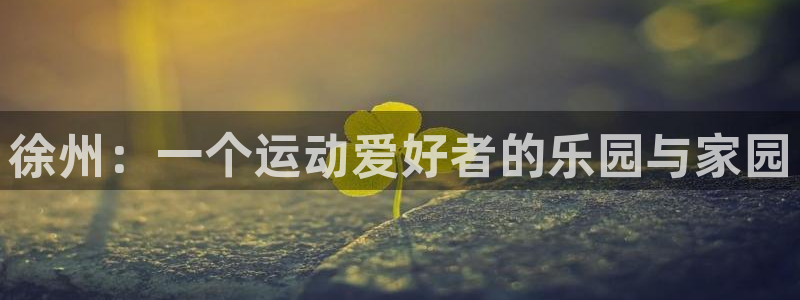 凯捷体育娱乐平台：徐州：一个运动爱好者的乐园与家园